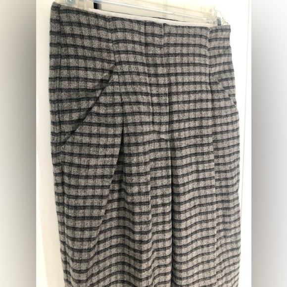 Artizia Wilfred Womens Wool Pants check Houndstooth Ankle Gray SZ 00 - Picture 4 of 7